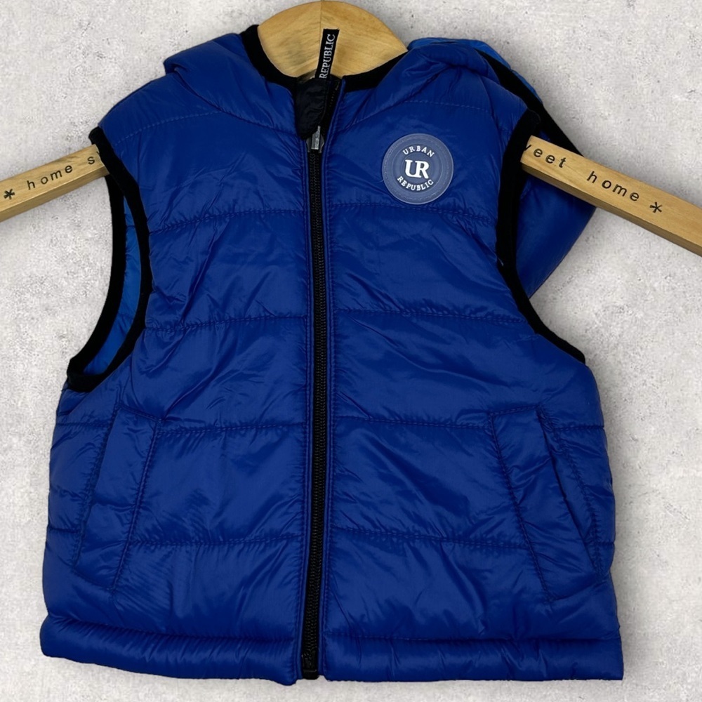 NEW Urban Republic Reversible Puffer Vest Royal Blue Size 12 Months Nordstrom